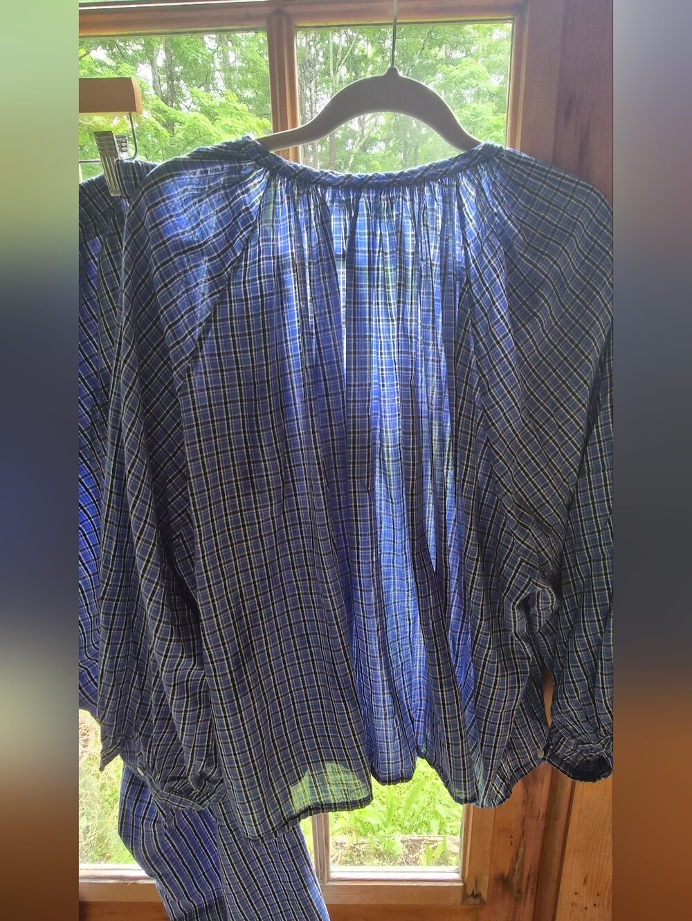 DÔEN Jonie Top in Rare Blue Plaid  XXL (Retail $298) - Picture 3 of 4